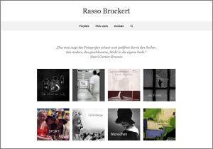 Screenshort der Website von Rasso Bruckert
